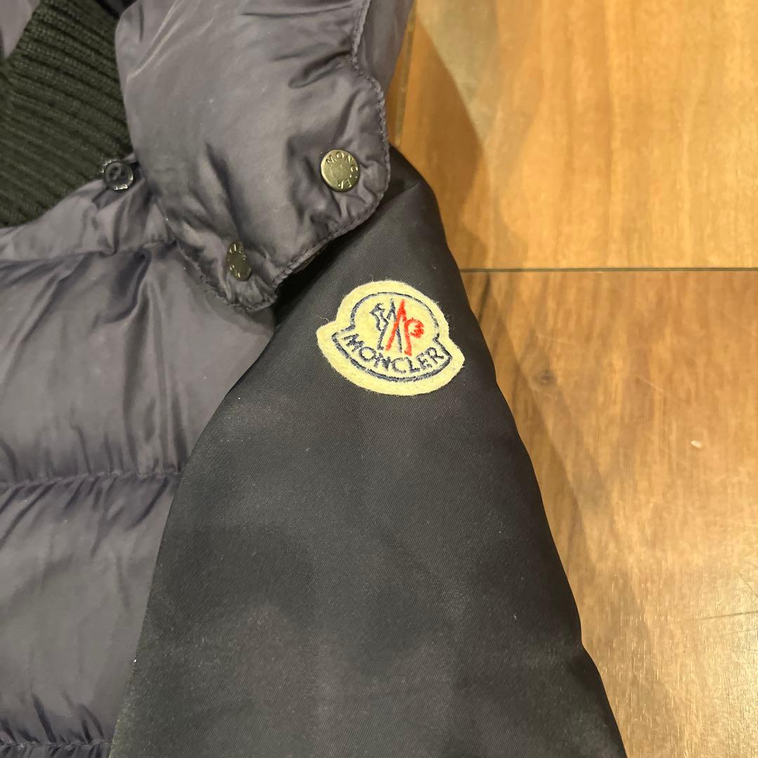MONCLER フード付きダウンジャケット ネイビー　サイズ12A