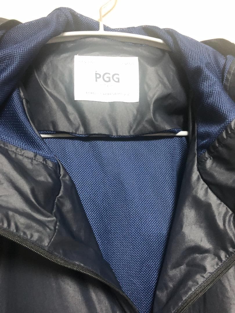 未使用 7.1万 PGG フード付きナイロンジャケット ダークネイビー