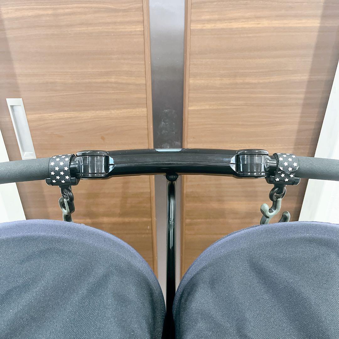 コンビ ベビーカー ツインスピン GC ブラック 二人乗り 双子 きょうだい