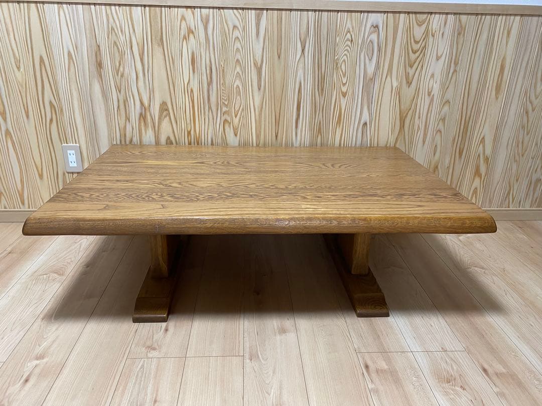 木製ナチュラルウッドテーブル 高さ調整可能