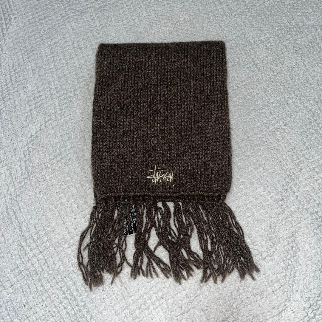 小物 vintage stussy muffler brown