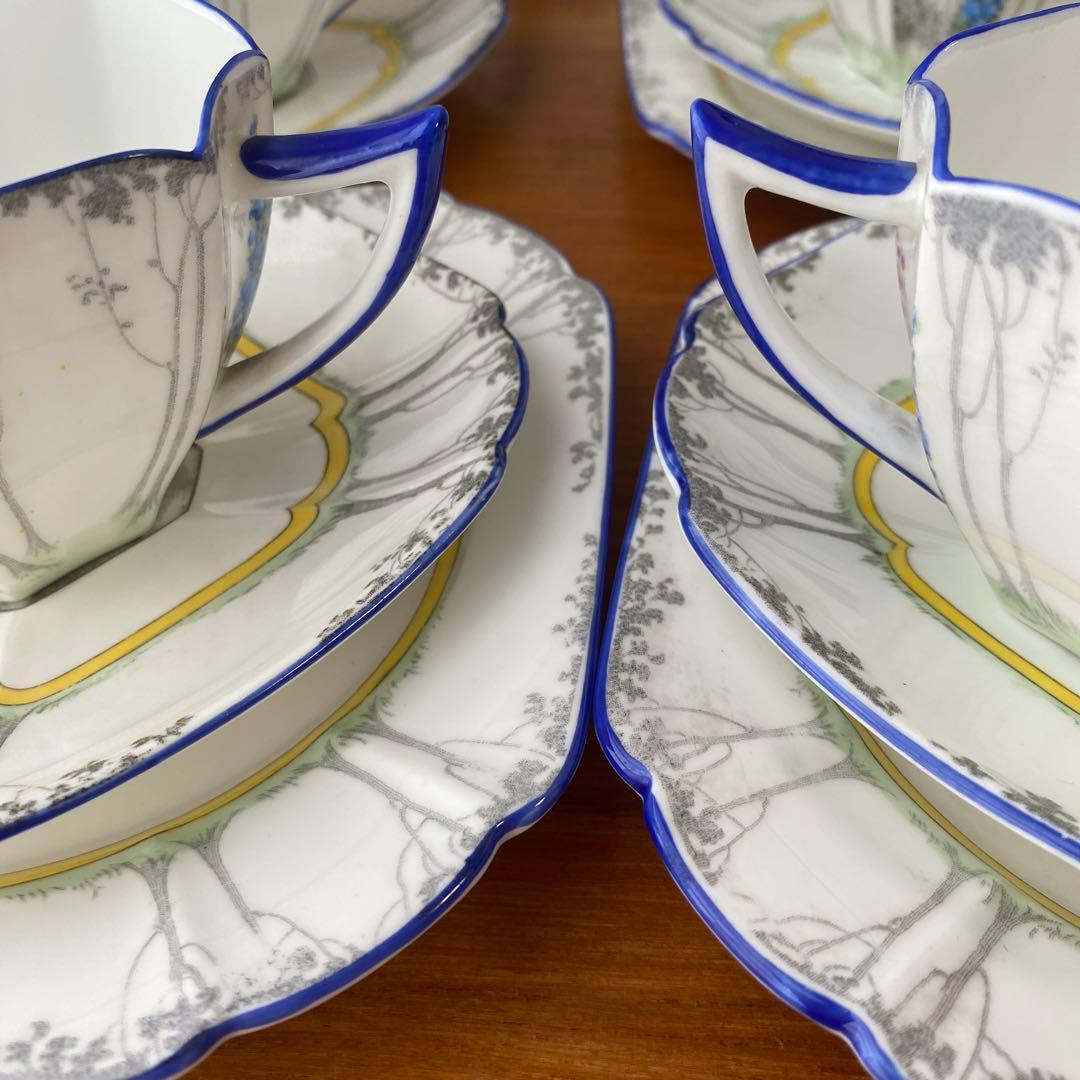 シェリー　クイーンアン　マイガーデン　カップ　ソーサー　プレート　5人用セット