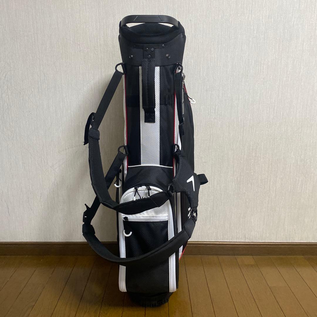 CHEV キャディバッグ 黒/白/赤