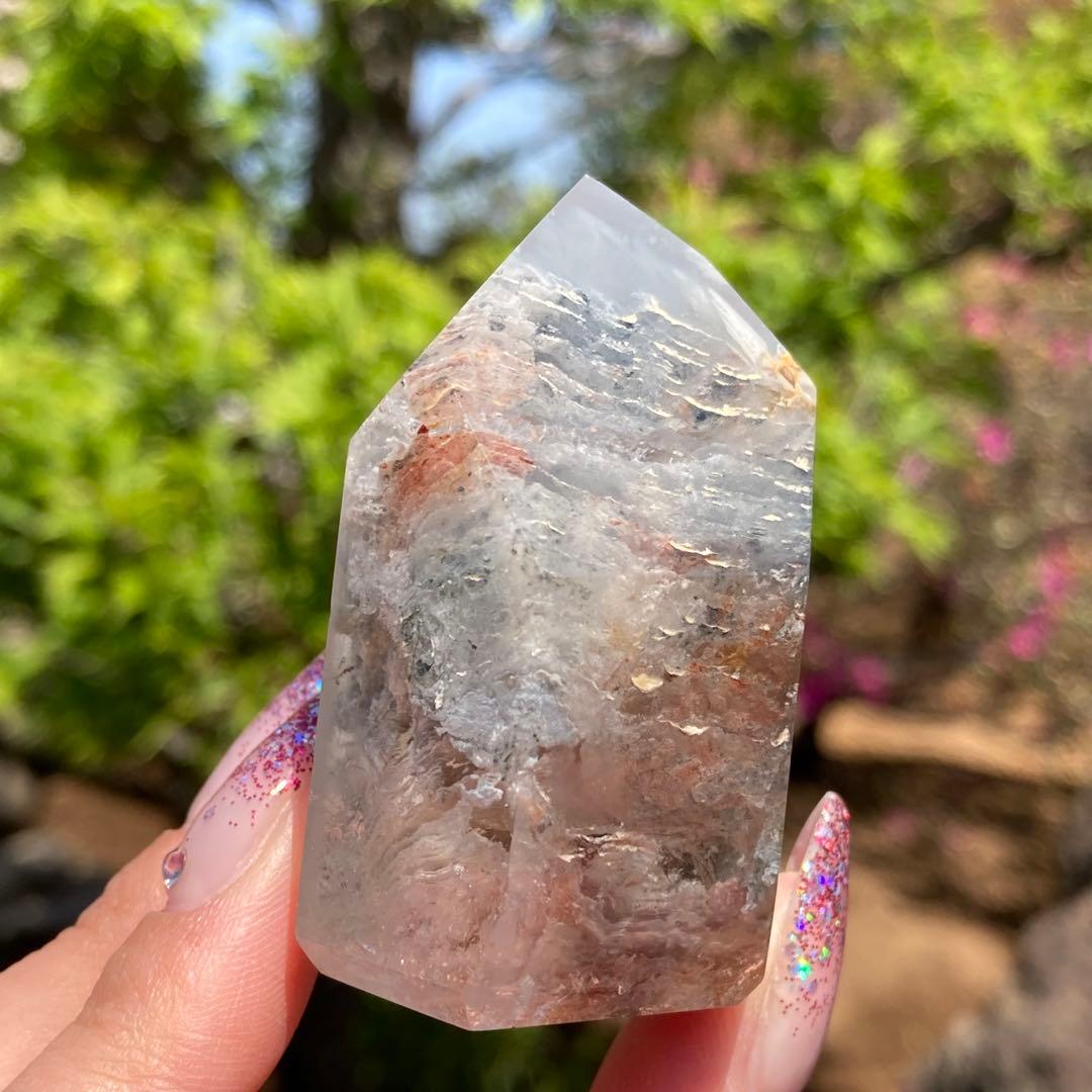 ガーデンクォーツ ポイント 庭園水晶 千層