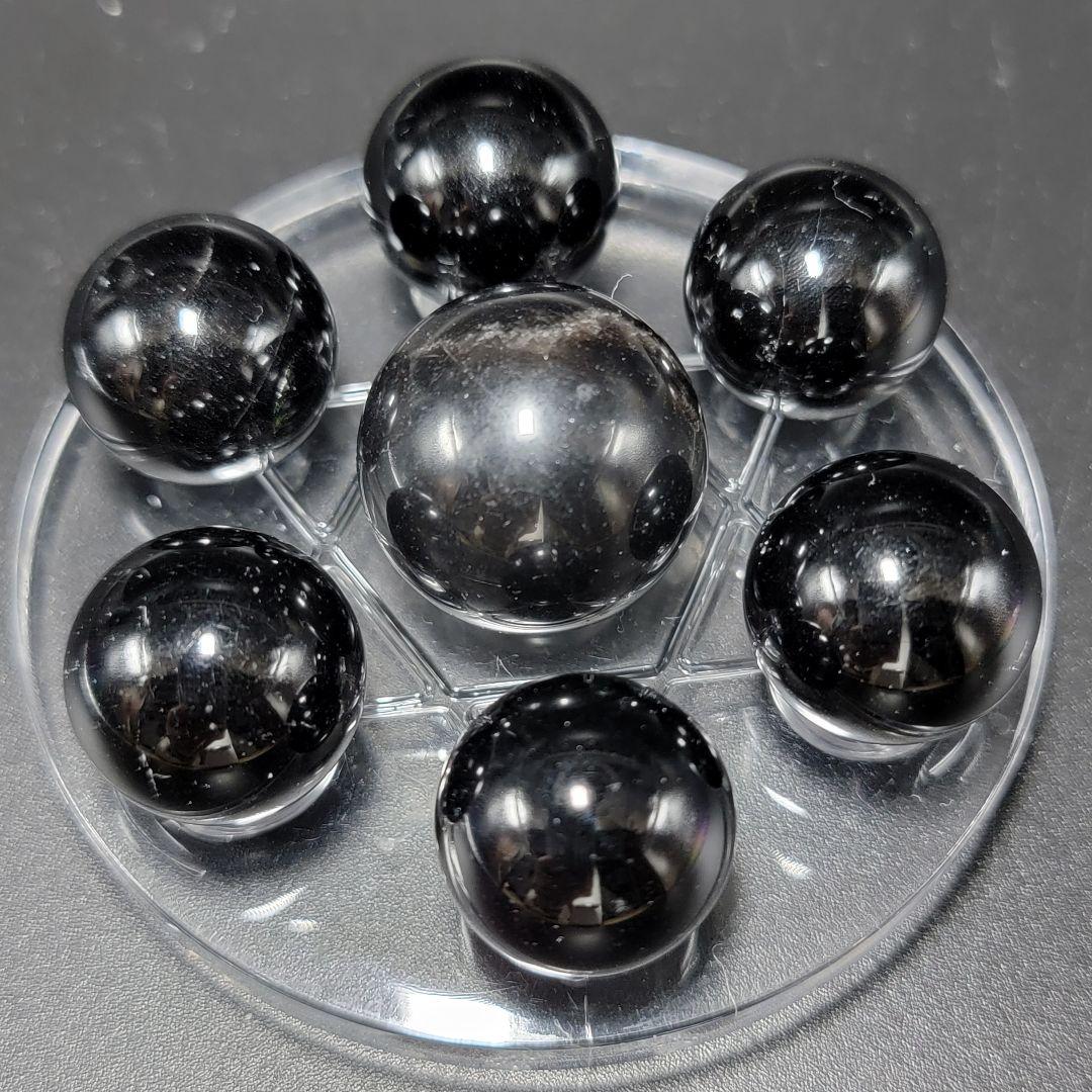 最強【新品】天然モリオン 七星陣 ★ 約20ミリスフィア ★ 製台座つき