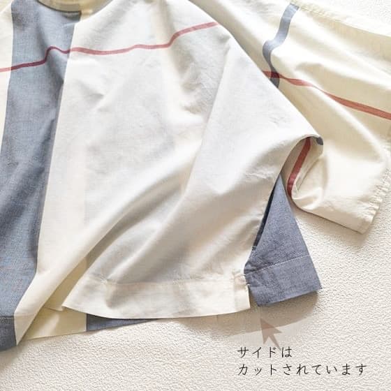 美品 パラスパレス ドルマン シャツ ブラウス 24年 秋 チェック 秋間道