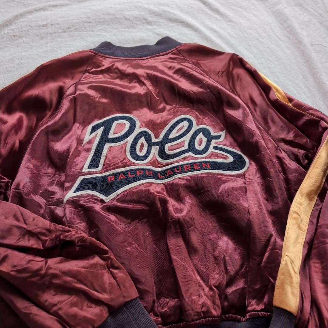希少 ポロスポーツ ラルフローレン USA製 ビンテージ スカジャン スタジャン