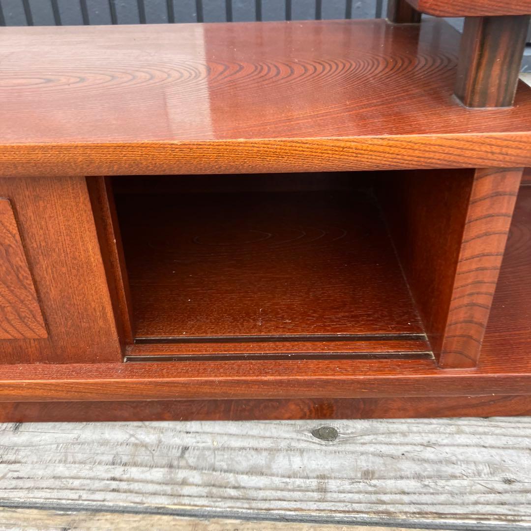 昭和レトロ 木製 階段箪笥 飾り棚 茶箪笥 サイドボード 古家具 ビンテージ