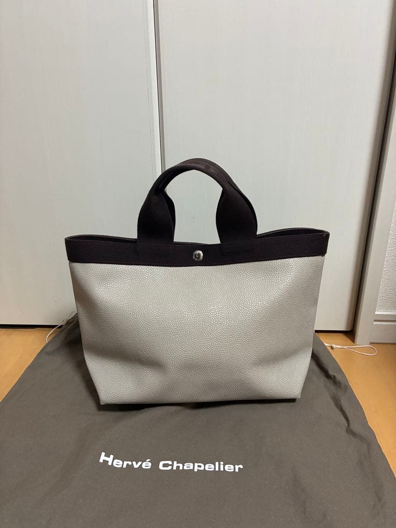 エルベシャプリエ スクエアトート704GP コーテッドキャンバス レザー