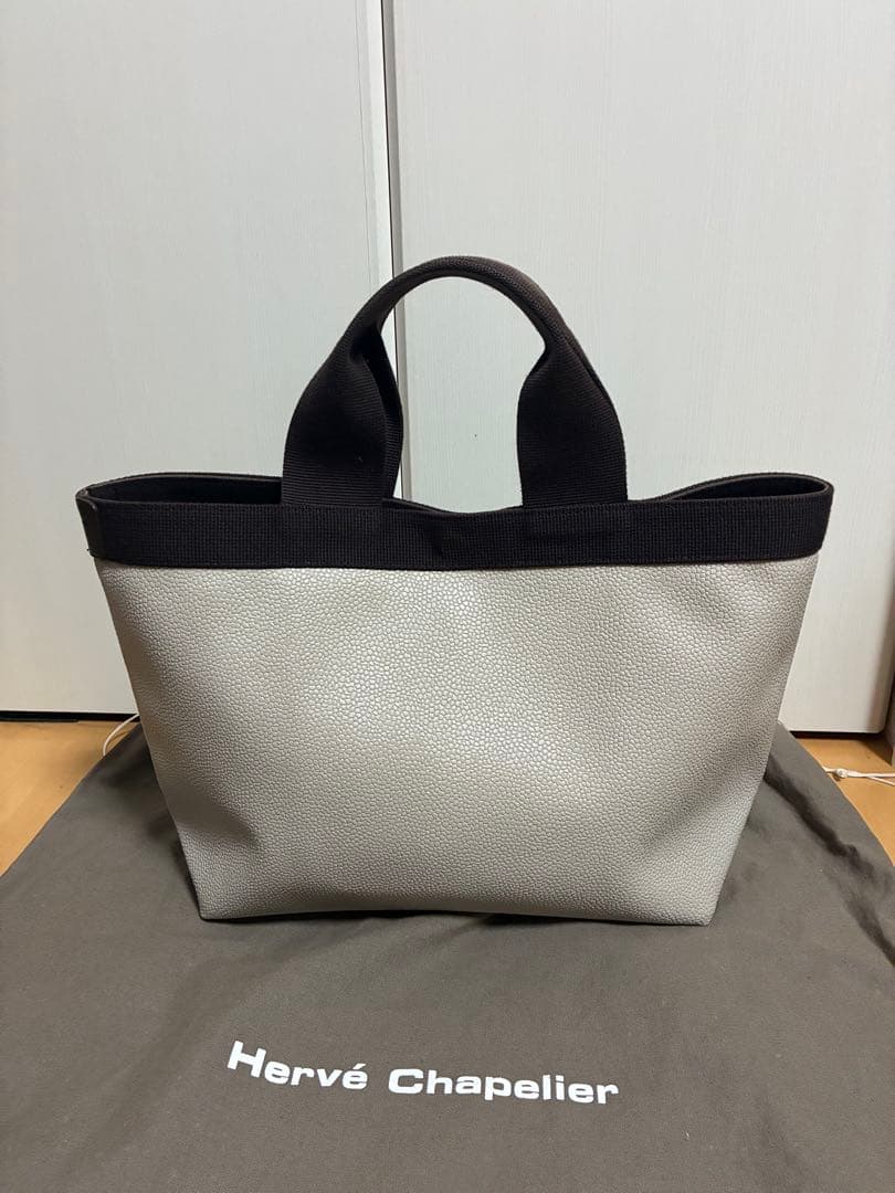 エルベシャプリエ スクエアトート704GP コーテッドキャンバス レザー