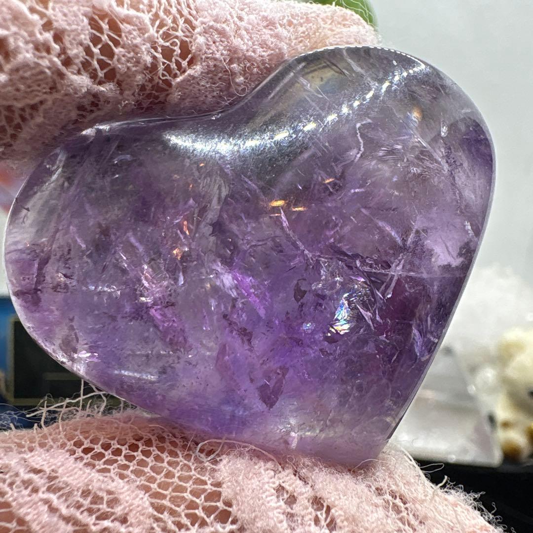 アメジストハート♡虹入りNo.1766