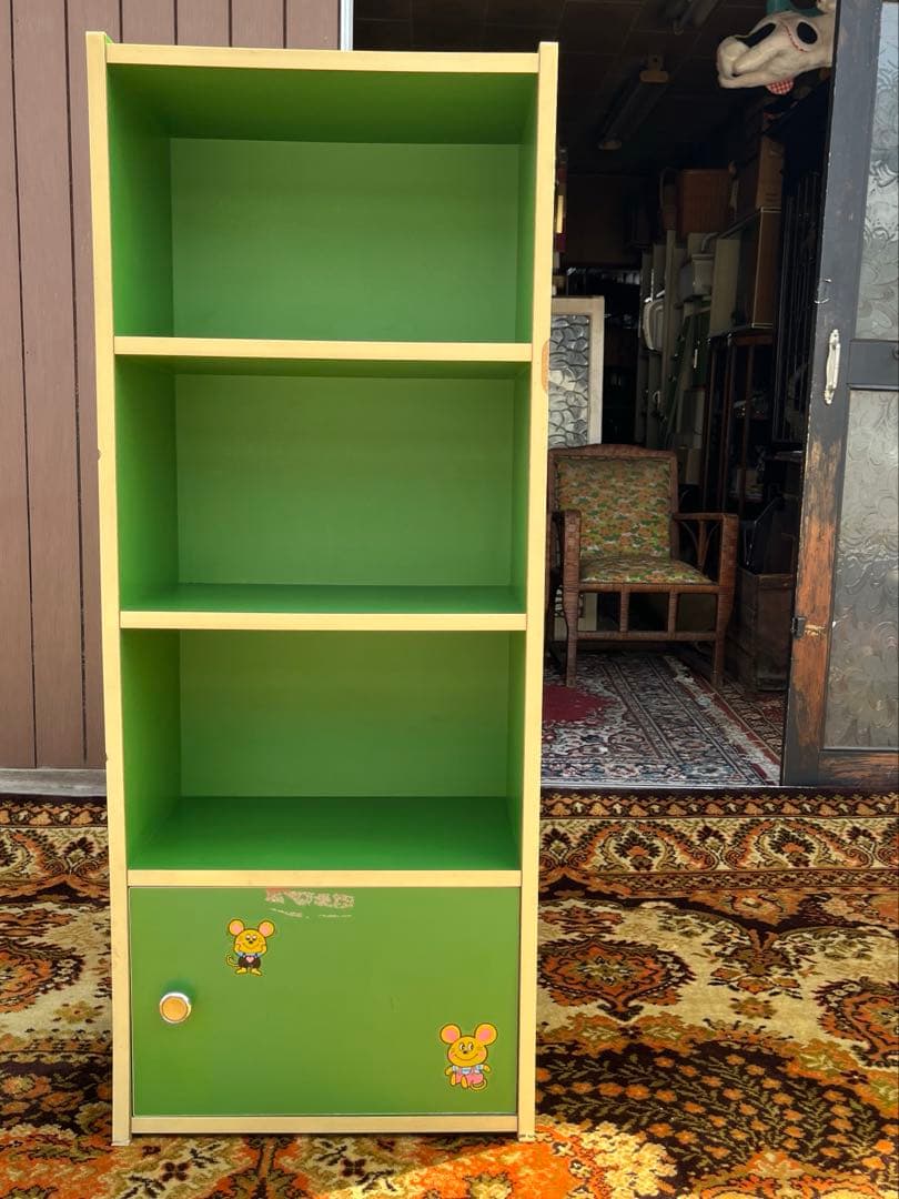 棚 レトロポップ ラック インテリア 昭和レトロ 当時物 インテリア 緑グリーン