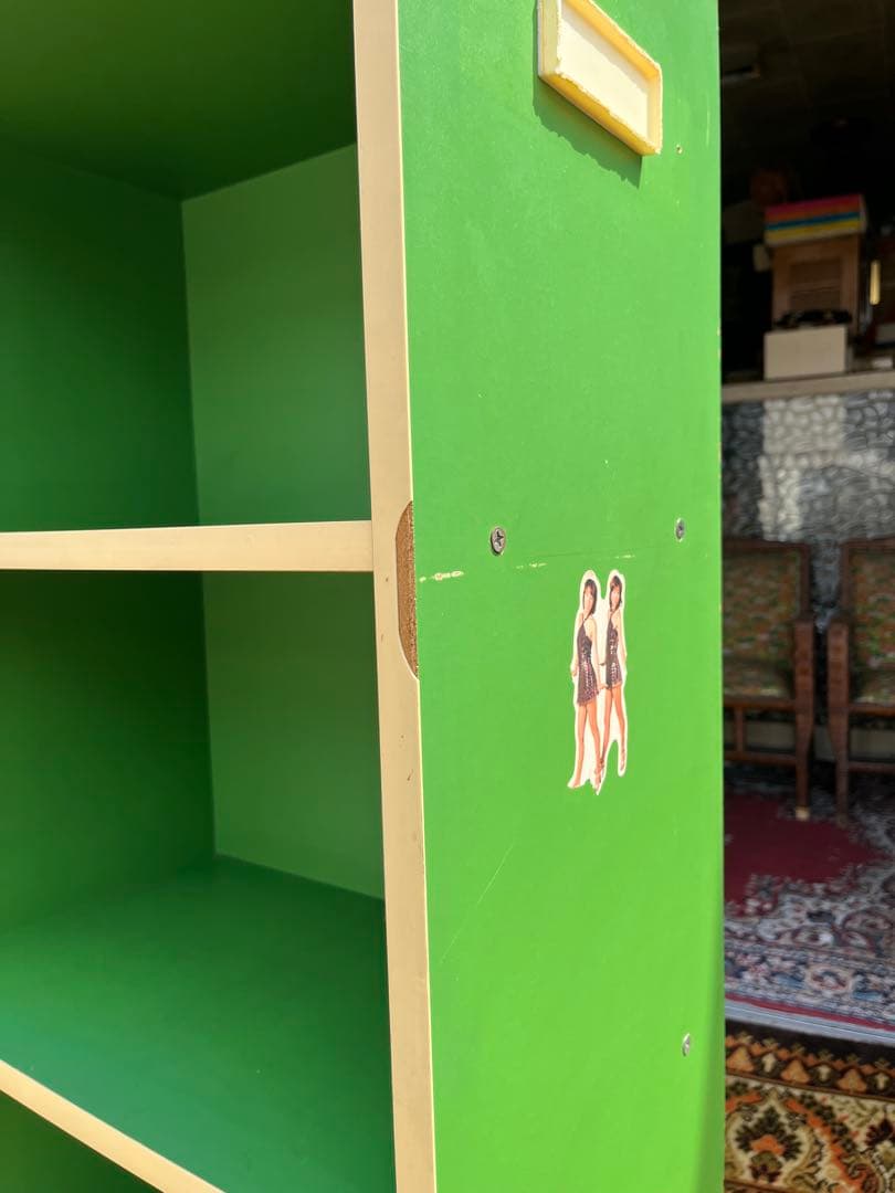 棚 レトロポップ ラック インテリア 昭和レトロ 当時物 インテリア 緑グリーン