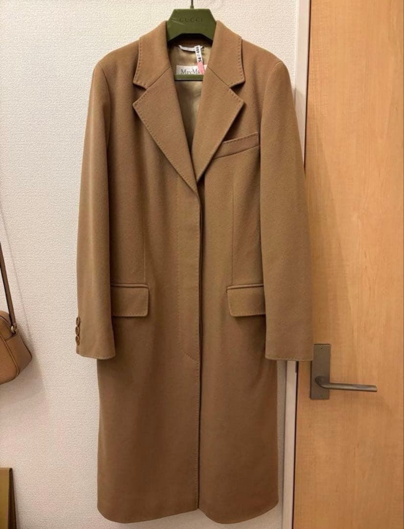 極美品 Max Mara ベージュ チェスターコート 40