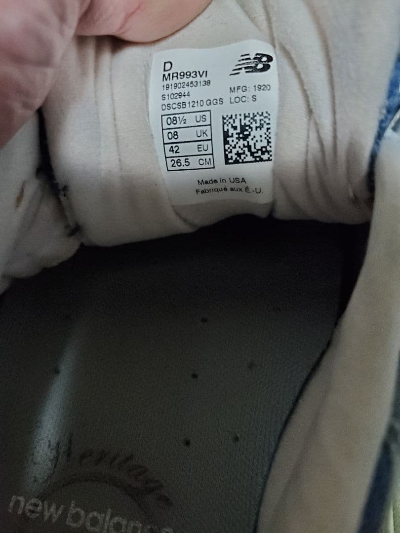 靴 New Balance 993 USA