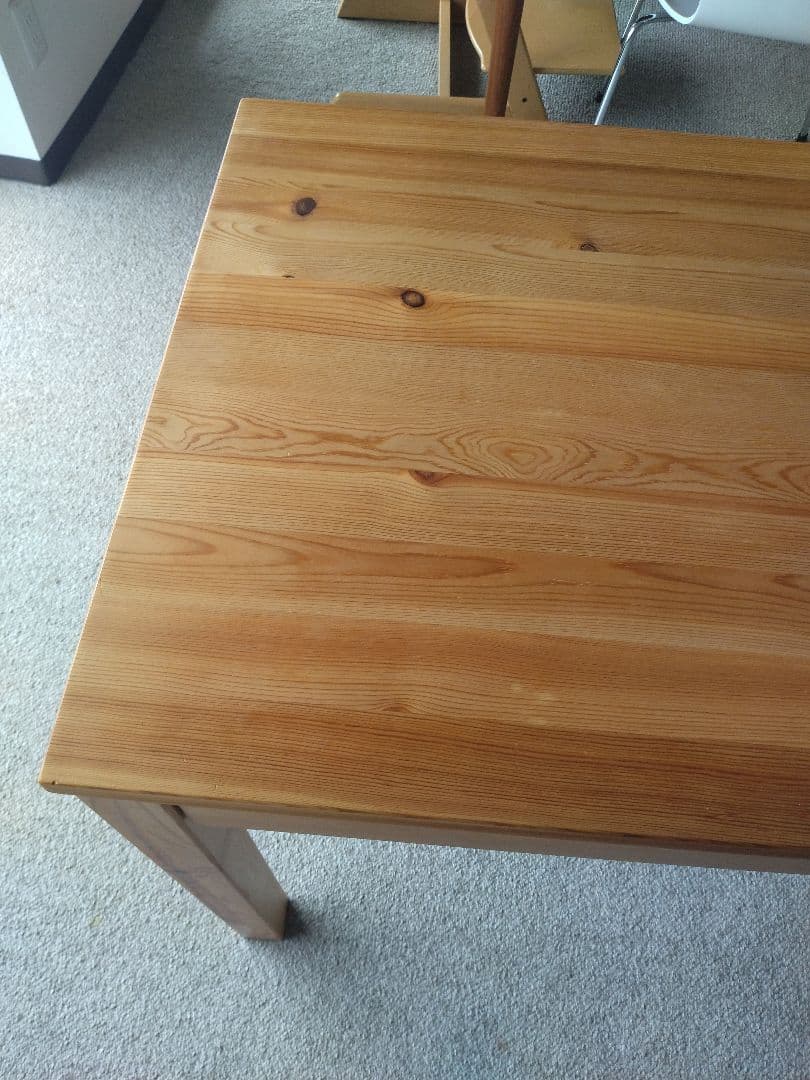 MUJI/無印良品 パイン材デスク100cm引出し付/ワークテーブル/学習机