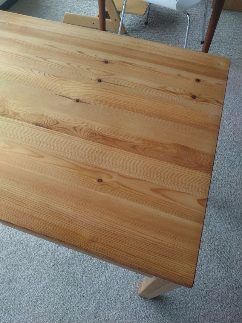 MUJI/無印良品 パイン材デスク100cm引出し付/ワークテーブル/学習机