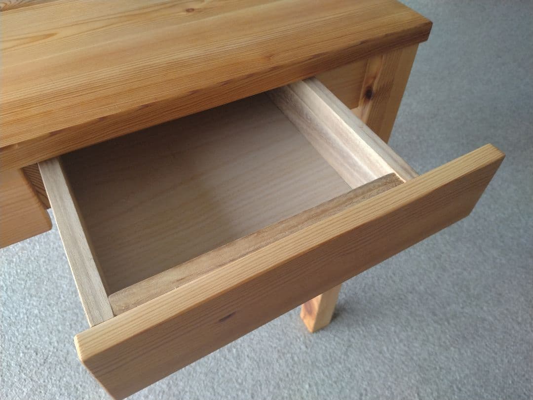 MUJI/無印良品 パイン材デスク100cm引出し付/ワークテーブル/学習机