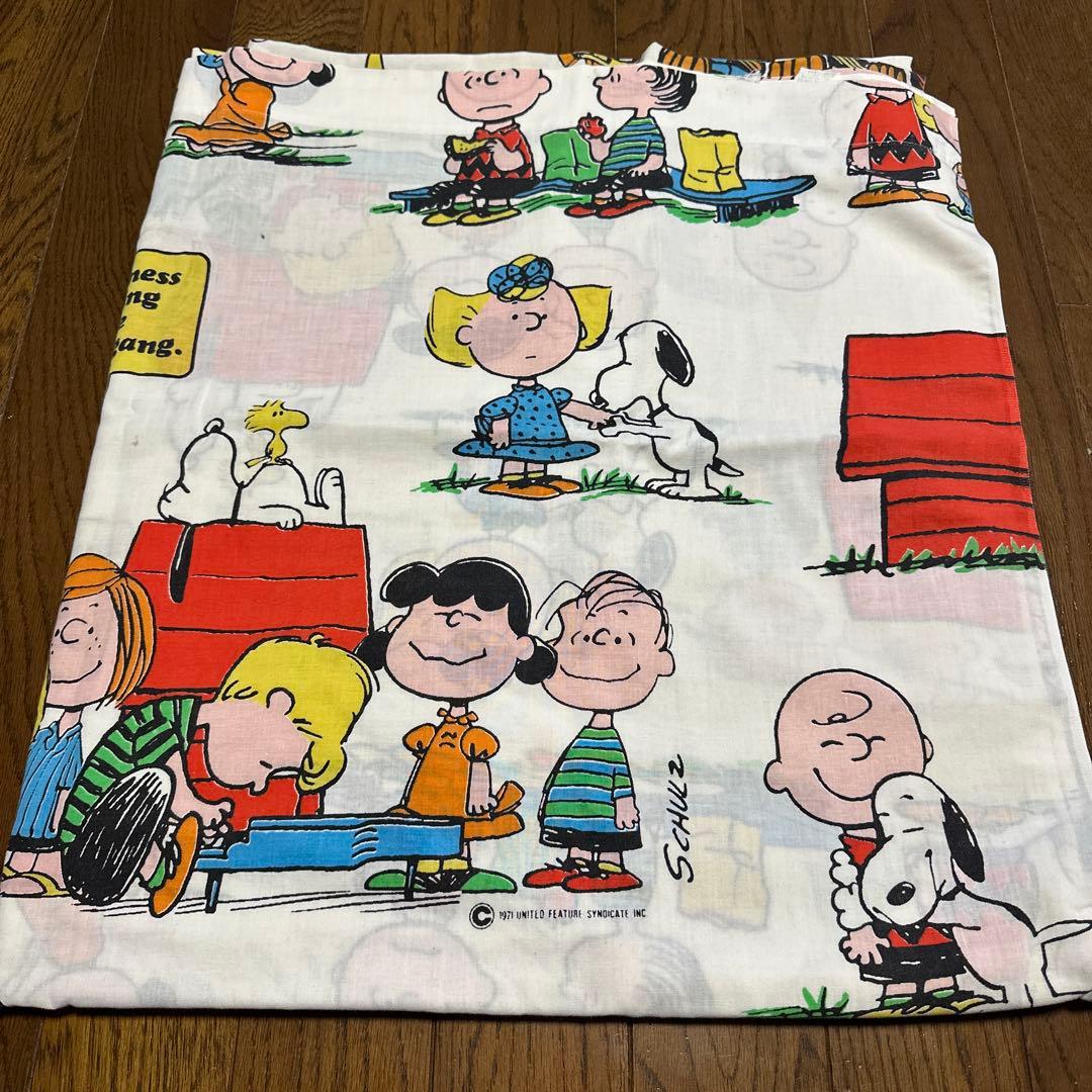 スヌーピー アメリカ製 アンティークシーツ