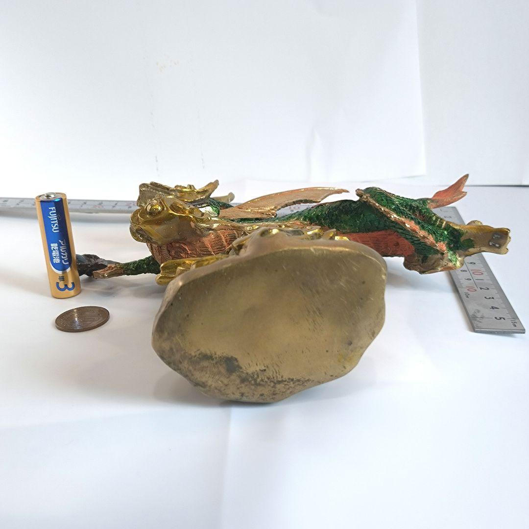 【強運、縁起物】銅製　飛龍、龍神　フライングドラゴン　中国、伝説　工芸品　置物