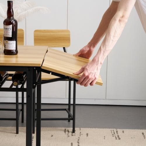 大人気！【ナチュラル】天然木 ダイニングセット 5点 4人用 Natural