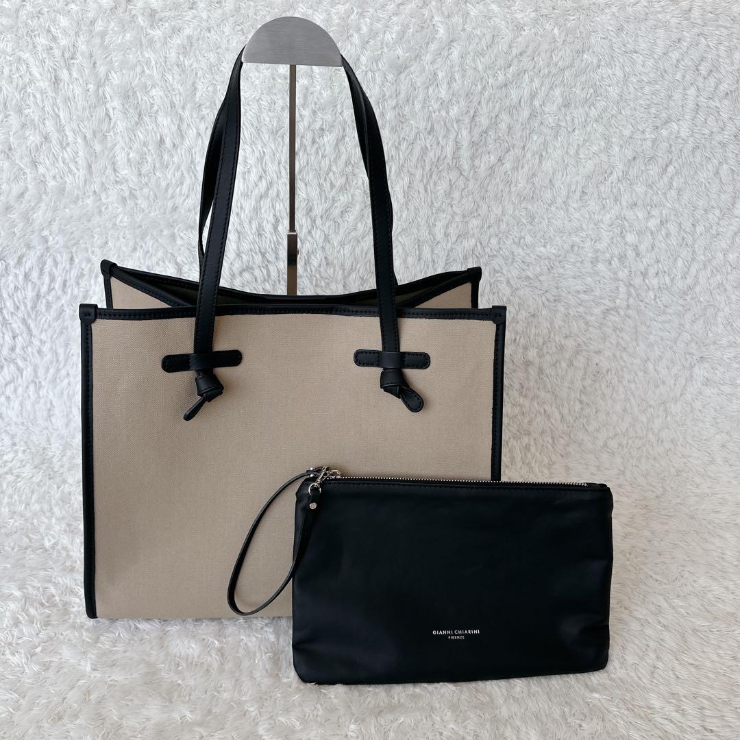タグあり GIANNI CHIARINI マルチェッラ　トートバッグ　ポーチ