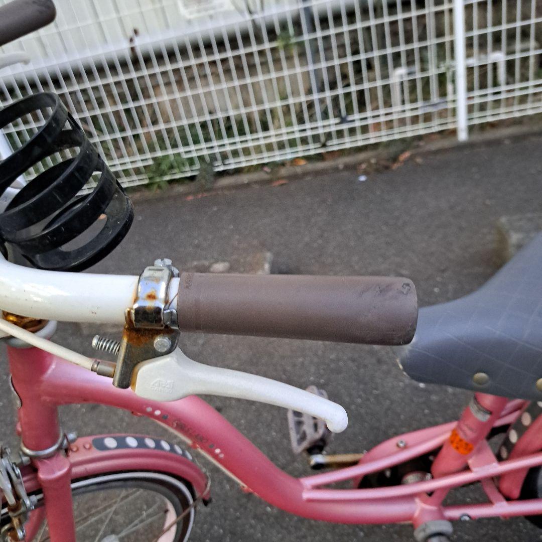 20インチ　子供用自転車 ピンク 前カゴ付き