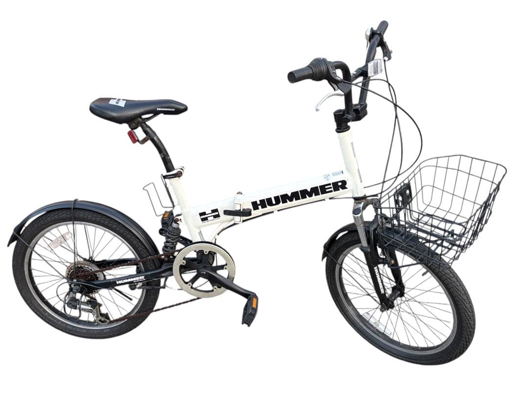 【引き取り限定】HUMMER折りたたみ自転車 外装6段変速サスペンション