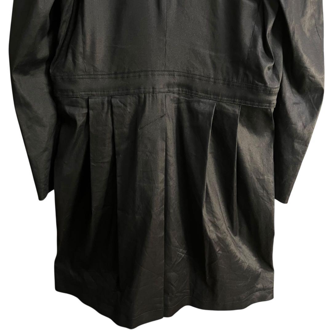 Roen トレンチコート レオパード スパンコールスカル ロング丈 ブラック