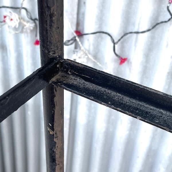 ビンテージ　アイアンシェルフ　ブラック　木製板　ルームディバイダー　陳列棚