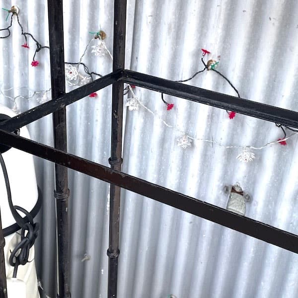 ビンテージ　アイアンシェルフ　ブラック　木製板　ルームディバイダー　陳列棚