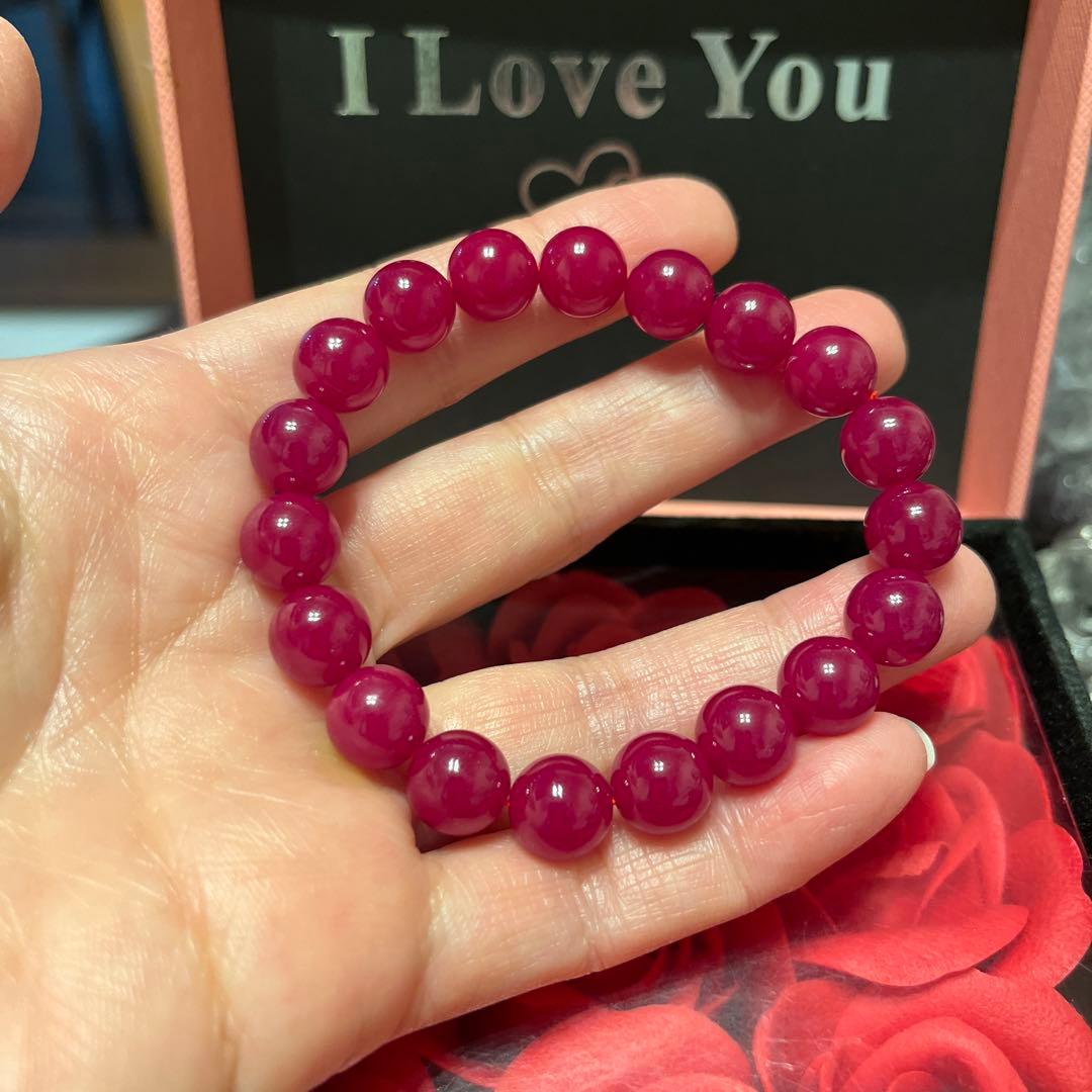 セール再値下げ！天然石ブレスレット　ルビー　ミャンマー産