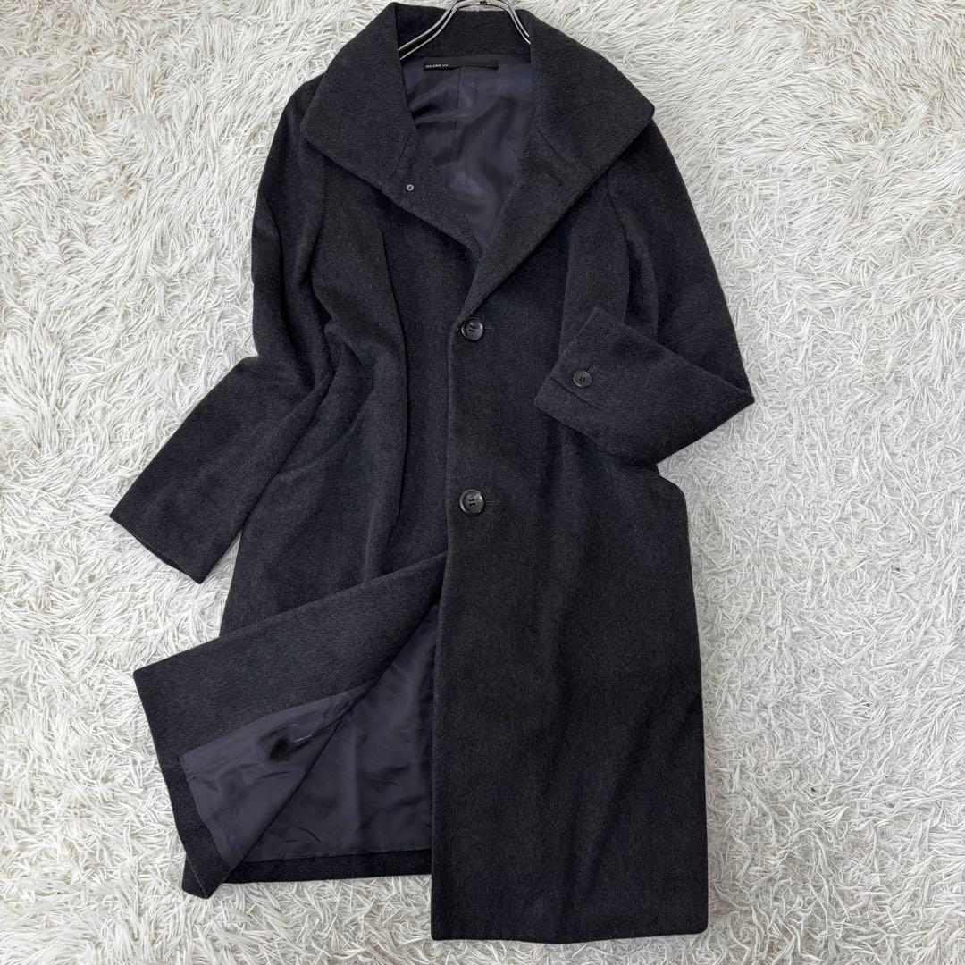 GALERIE VIE✨カシミヤ100 ロングコートショールカラー　ダークグレー