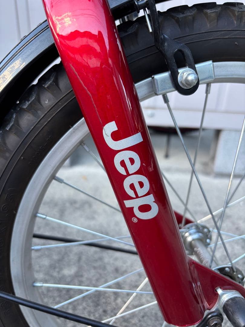 美品　Jeep 赤18インチ自転車　高崎市周辺直接引き渡し