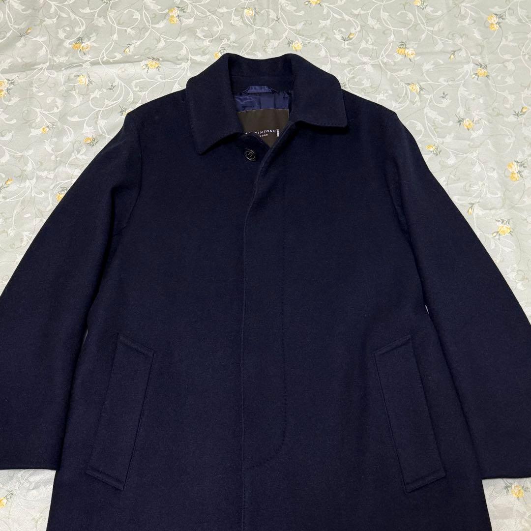 正規品 マッキントッシュロンドン ウールステンカラーコート（ネイビー） 極美品