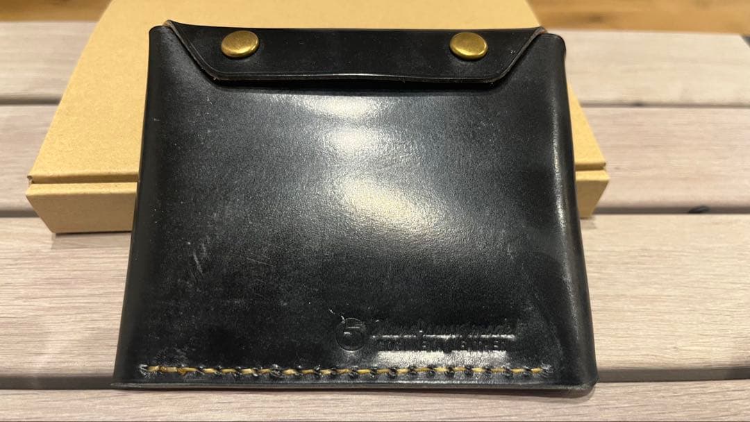 【新品】五助屋レザー ウォレット改 モンロー ブライドルレザー ブラック 手縫い