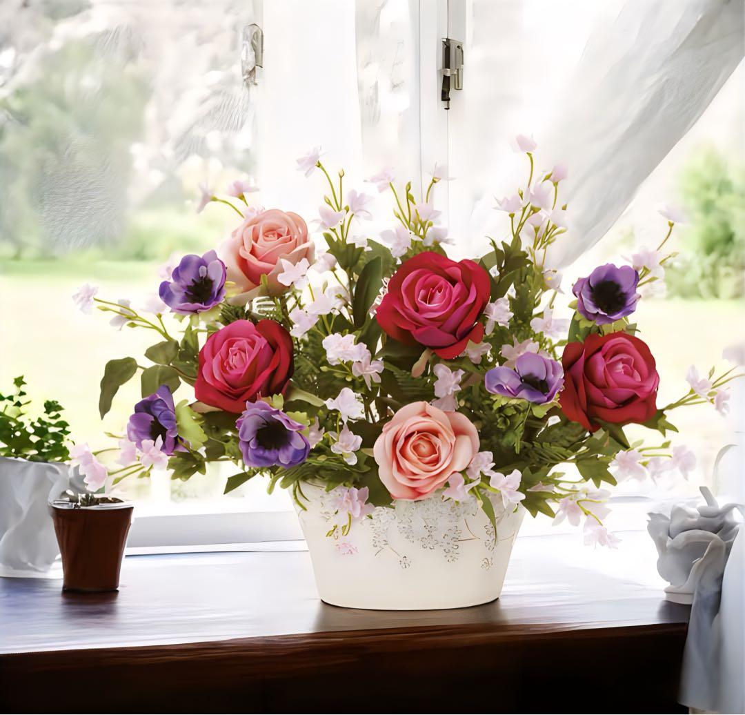 光触媒　人工観葉植物　ウォールグリーン　フェイクグリーン　ローズベール