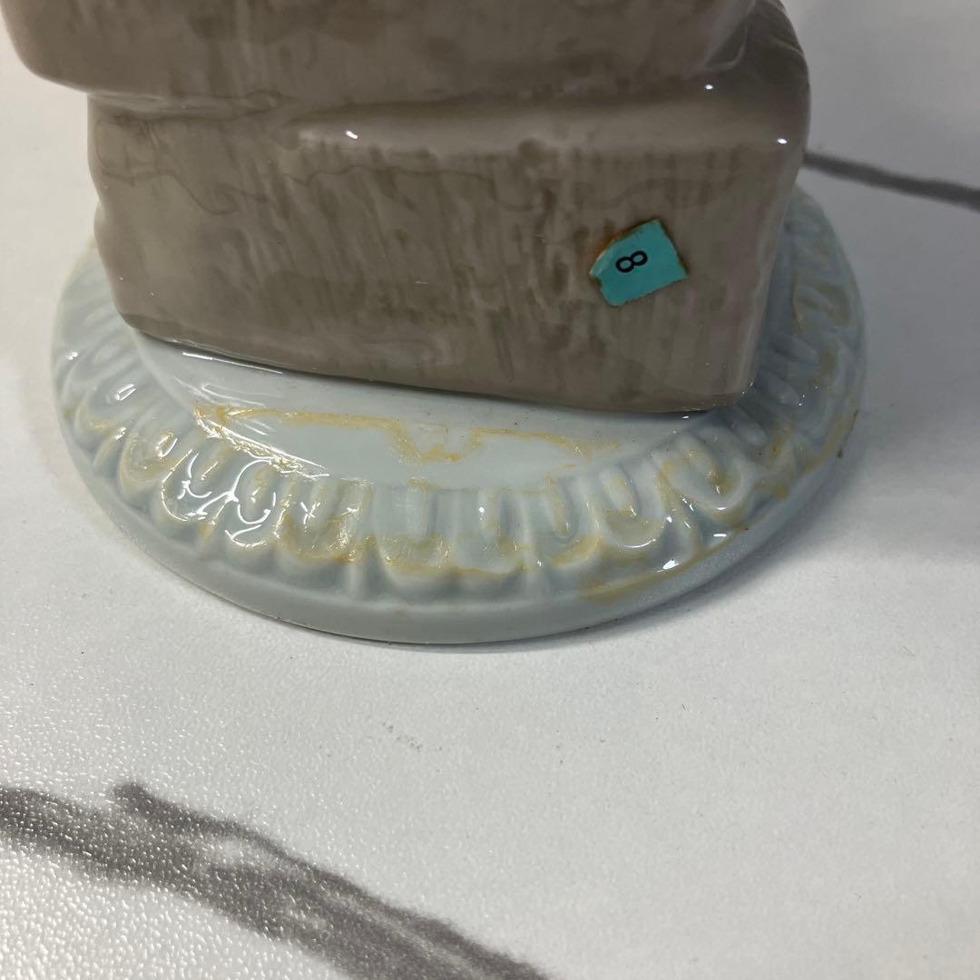 【1/23限定価格】LLADRO リヤドロ 7612 日傘の女性と犬 ベンチ