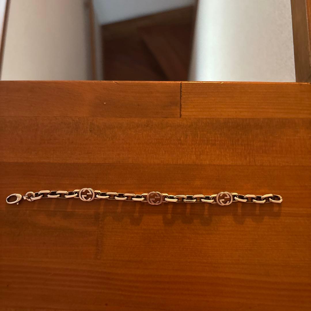 Gucci シルバーリンクチェーンブレスレット　バングル