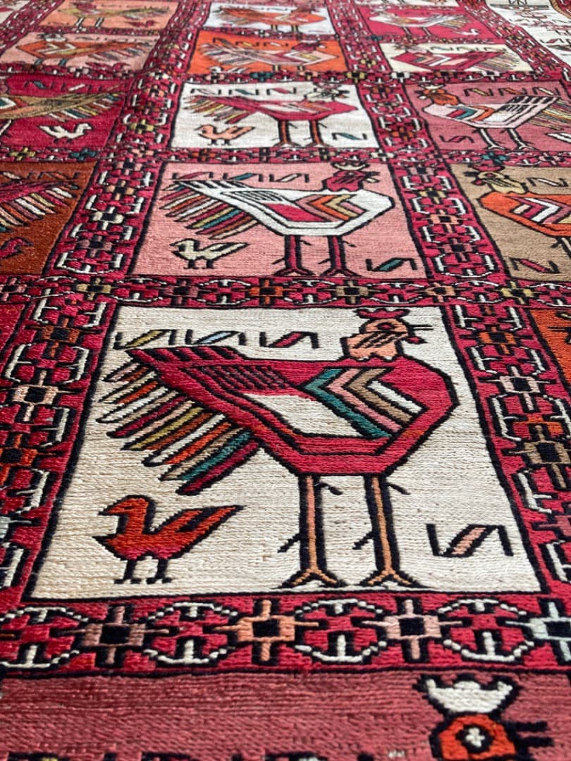 【在庫一掃セール】アルデビル キリム シルク 197cm×117cm