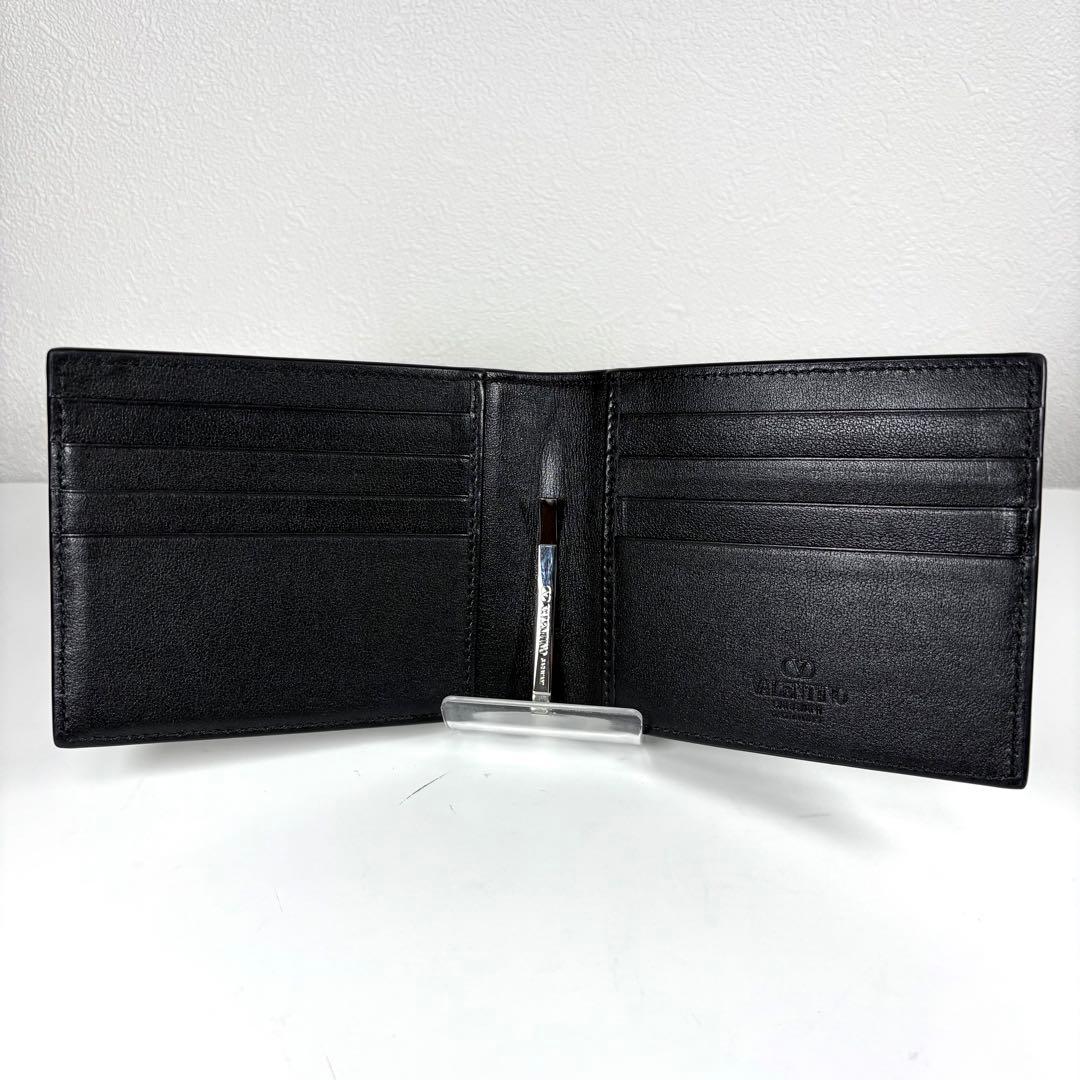 ☆美品☆VALENTINO シグネチャー Vロゴ マネークリップ カーフレザー