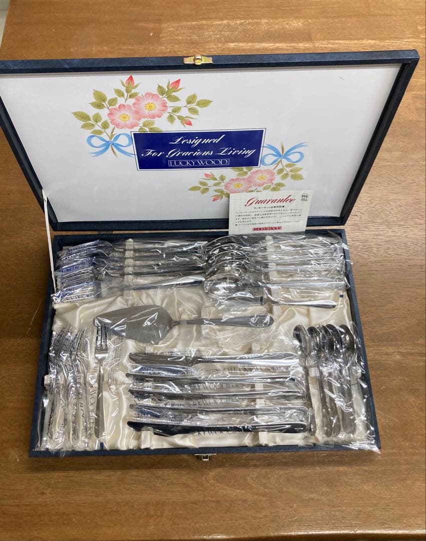 LUCKYWOOD カトラリーセット 18-10 ステンレス27本セット