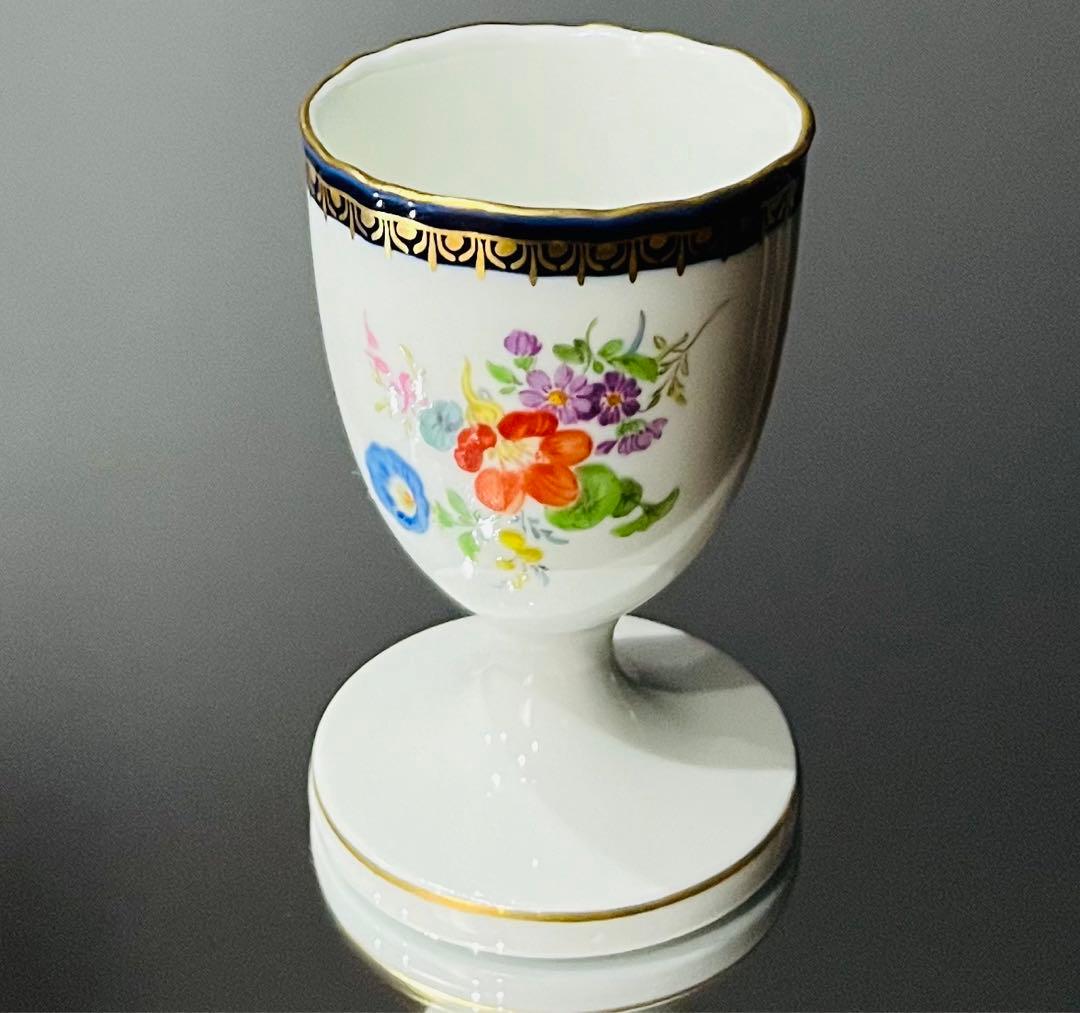 Meissenマイセン/※1級品 Ａカンテ 金彩フラワー エッグスタンド　B