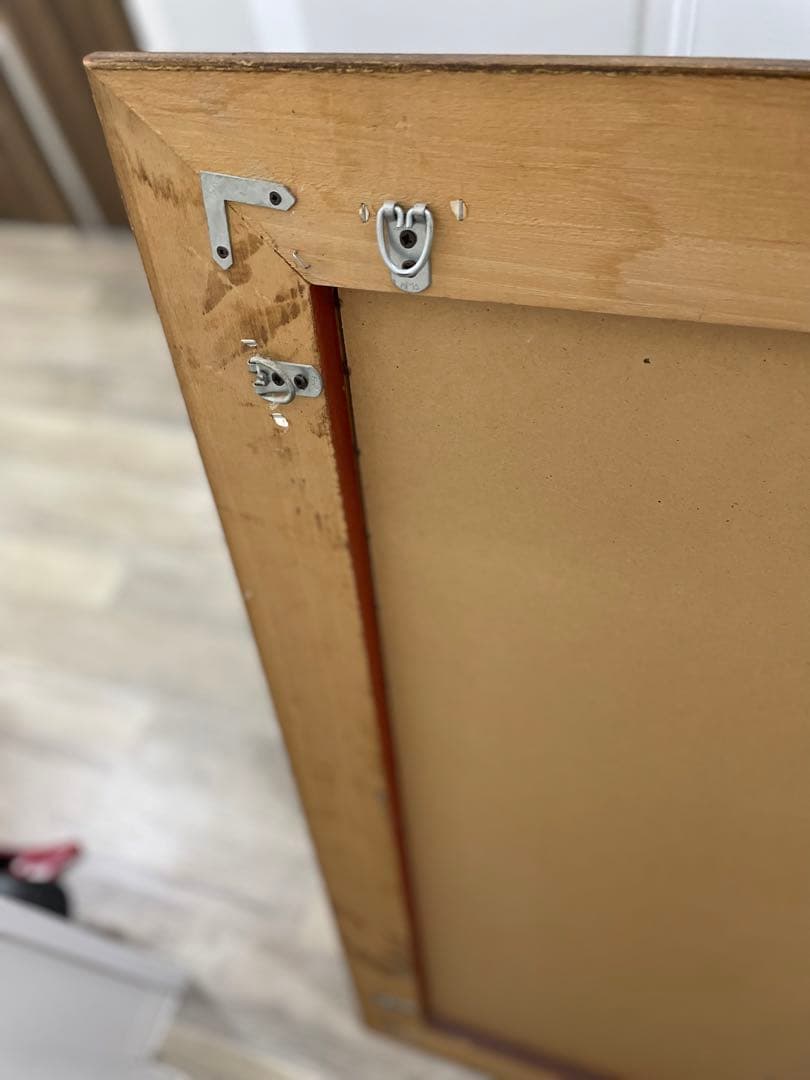 ヴィンテージ鏡　木彫・金色額縁