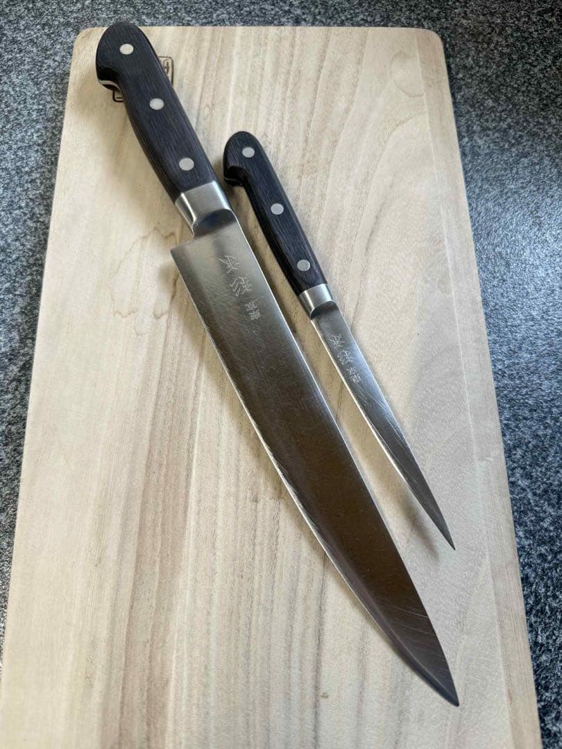 (研ぎ済み)杉本包丁CM2124 牛刀 225mmと杉本骨スキ包丁2本セット