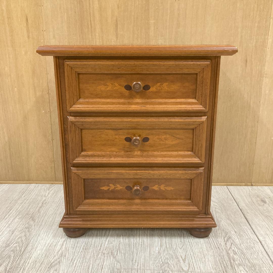 イタリア　象嵌　３段チェスト　サイドチェスト　クラシック