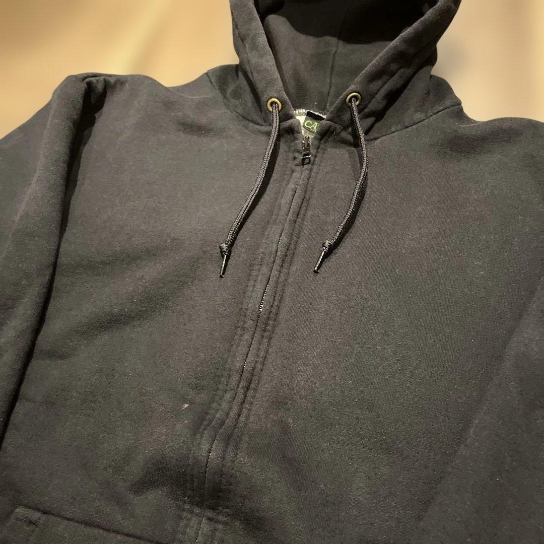 90s USA製 CAMBER 裏サーマル ジップパーカー　ブラック