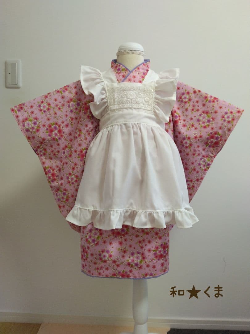 被布エプロン　さくらピンク