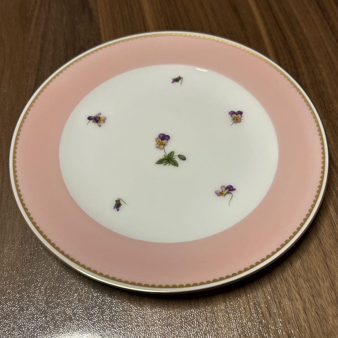 【新品•未使用•4色セット•箱あり】大倉陶園 色蒔 パンジー デザート皿