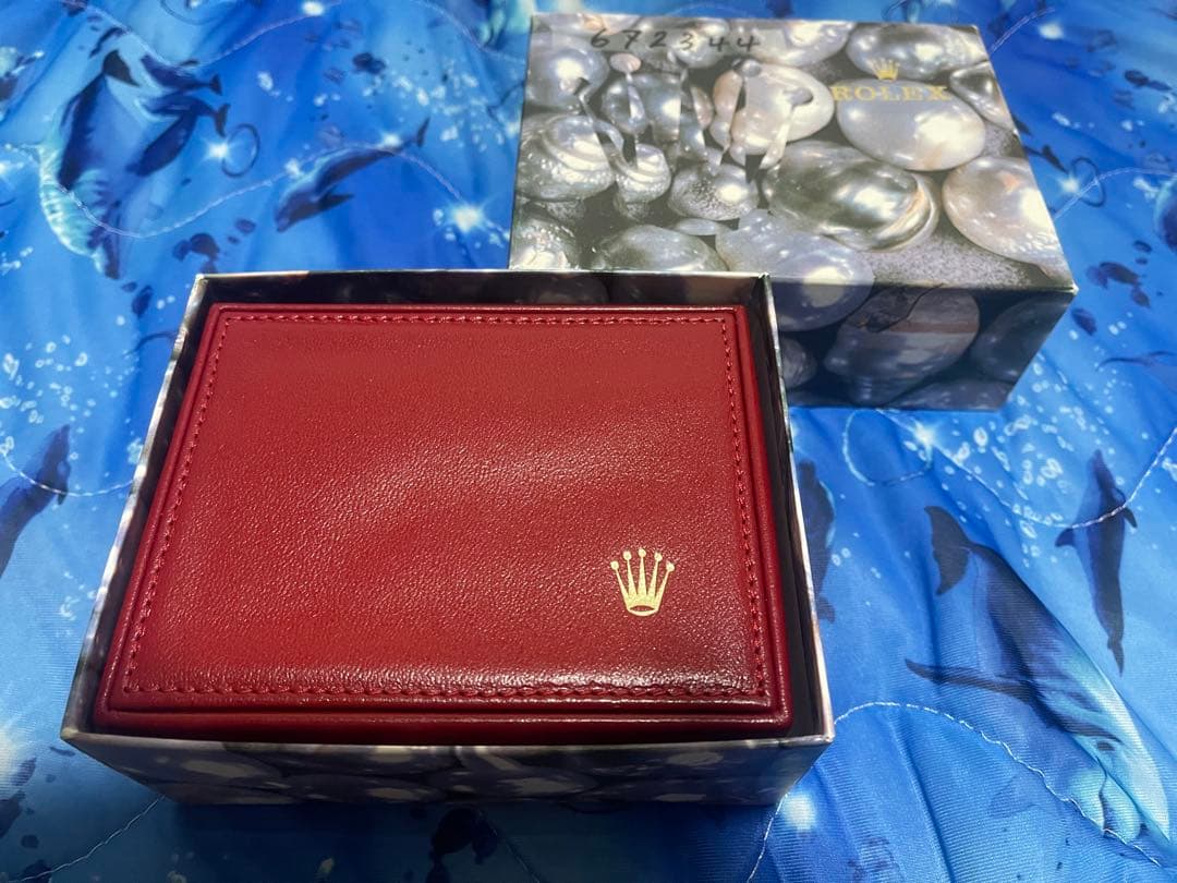 ロレックス レザー カードケース 赤